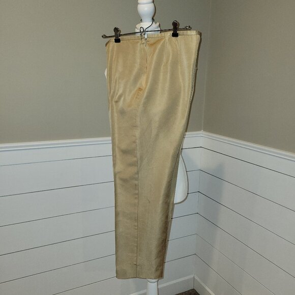 Ann Taylor 100% Silk Gold Pants - Picture 1 of 8